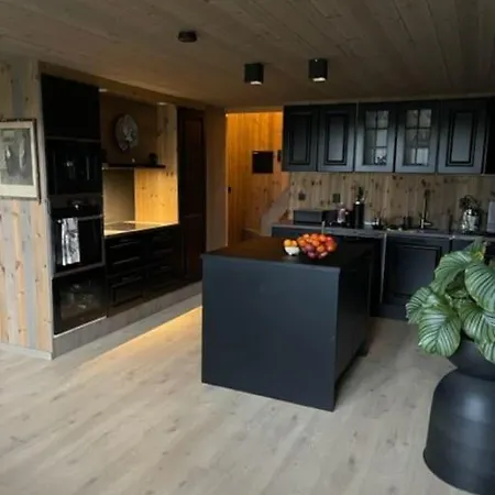 Moderne Hytte Ved Sjoen Med Badstue Romskog Exterior photo
