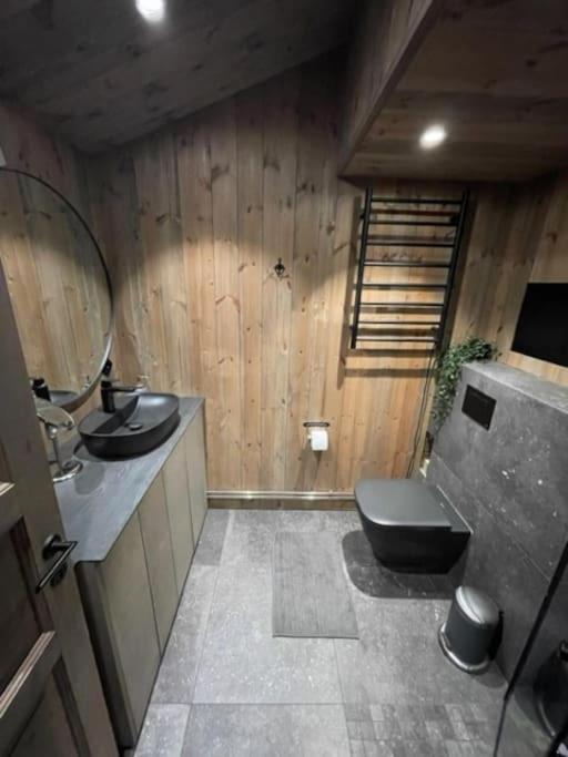 Moderne Ved Sjoen Med Badstue Romskog
